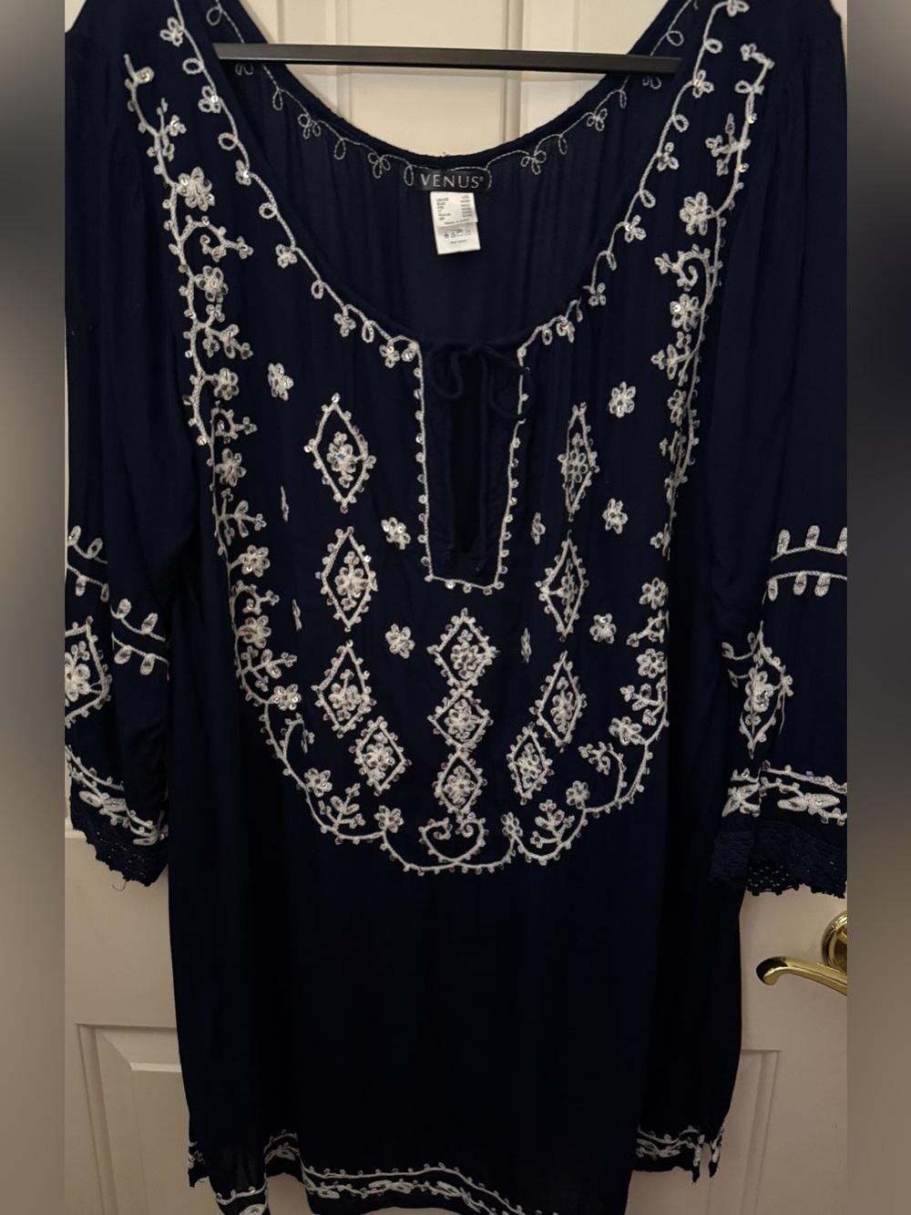 VENUS Swimsuit Coverup Boho Style Navy Size L/XL **NWOT**